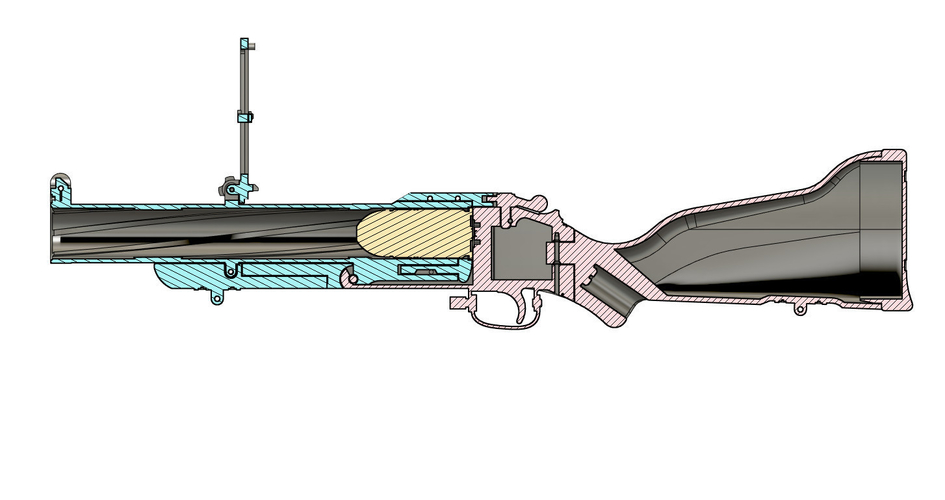 USA 40MM GRENADE LAUNCHER M79 1/6 12 INCH 3D Print 411018