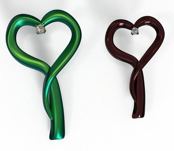 hearts pendant 3D Print 411090