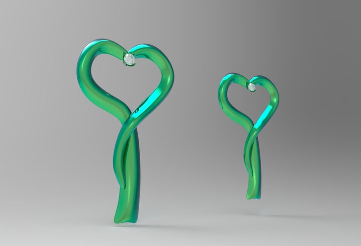 hearts pendant 3D Print 411098
