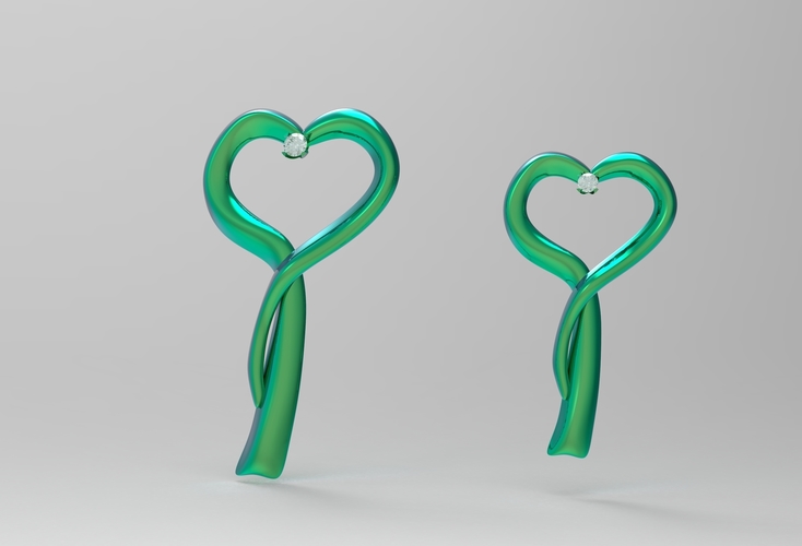 hearts pendant 3D Print 411099