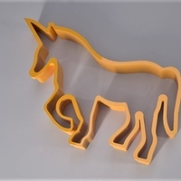Small Unicorn cookie cutter 3D Printing 411238
