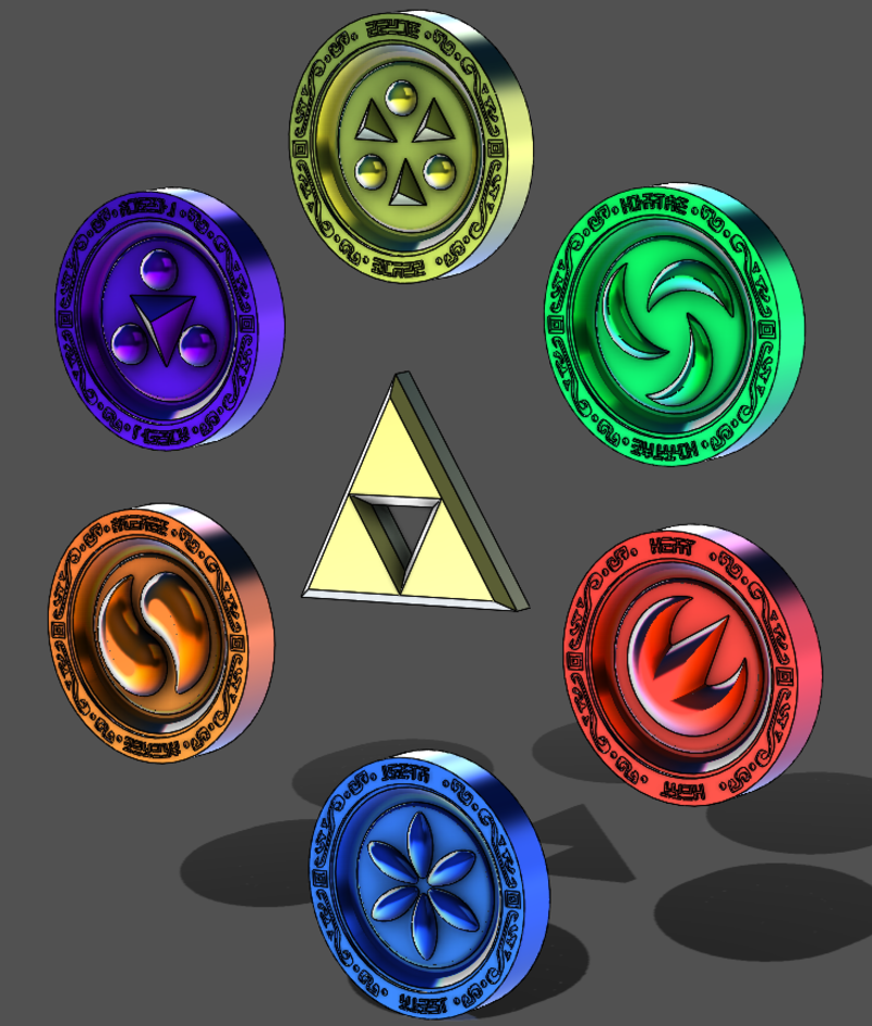 LEGEND OF ZELDA SAGE MEDALLIONS