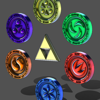 Small LEGEND OF ZELDA SAGE MEDALLIONS 3D Printing 411562