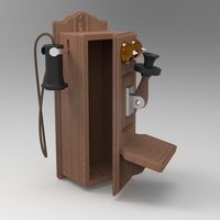 Small antique wall phone 3D Printing 411722