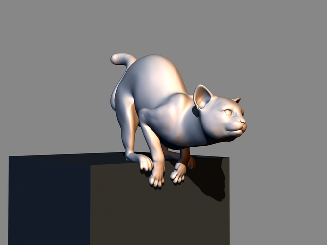 Cat before jumping 3D print model 3D Print 411763