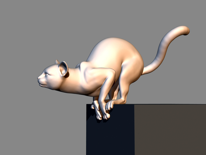 Cat before jumping 3D print model 3D Print 411769