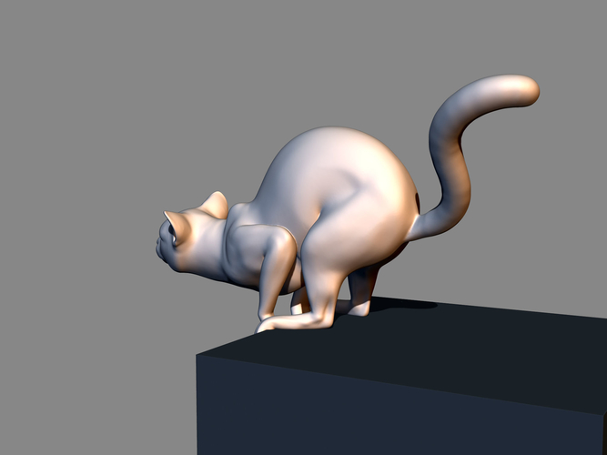 Cat before jumping 3D print model 3D Print 411770