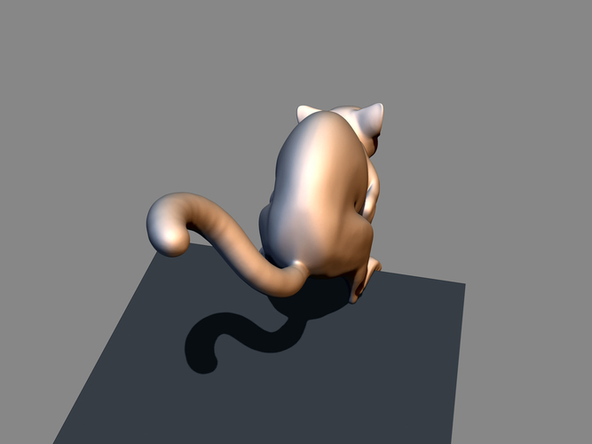 Cat before jumping 3D print model 3D Print 411772