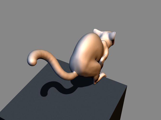 Cat before jumping 3D print model 3D Print 411773