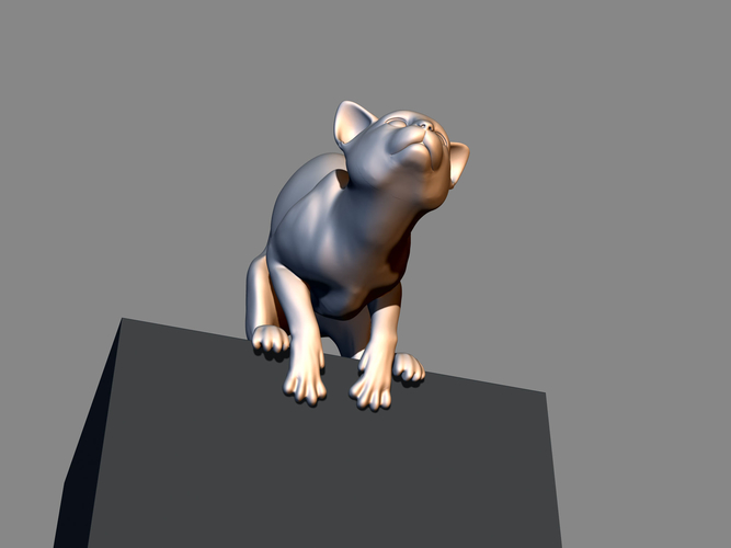 Cat before jumping 3D print model 3D Print 411775
