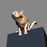 Cat before jumping 3D print model - Thumbnail 14