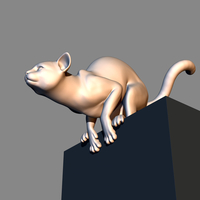 Cat before jumping 3D print model - Thumbnail 15