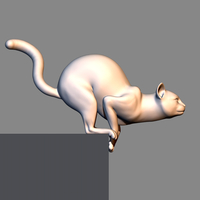 Small Cat before jumping 3D print model 3D Printing 411779