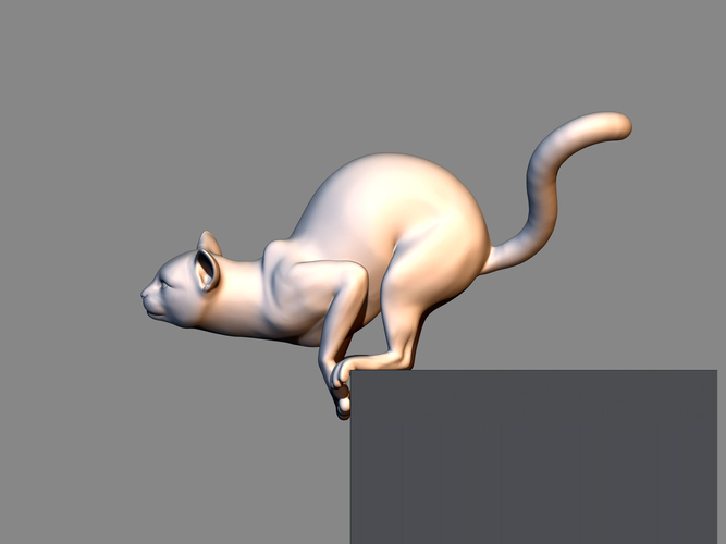 Cat before jumping 3D print model 3D Print 411780