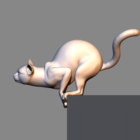 Cat before jumping 3D print model - Thumbnail 18
