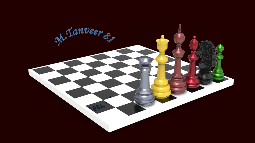 Complete 3D model of the chess available for 3D printing 3D Print 411962