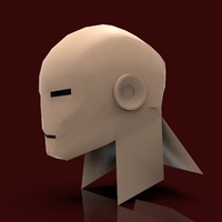 3D iron man helmet design available in stl and fbx formats - Thumbnail 2