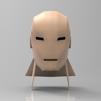 3D iron man helmet design available in stl and fbx formats - Thumbnail 3