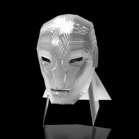 3D iron man helmet design available in stl and fbx formats - Thumbnail 4