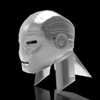 3D iron man helmet design available in stl and fbx formats - Thumbnail 5