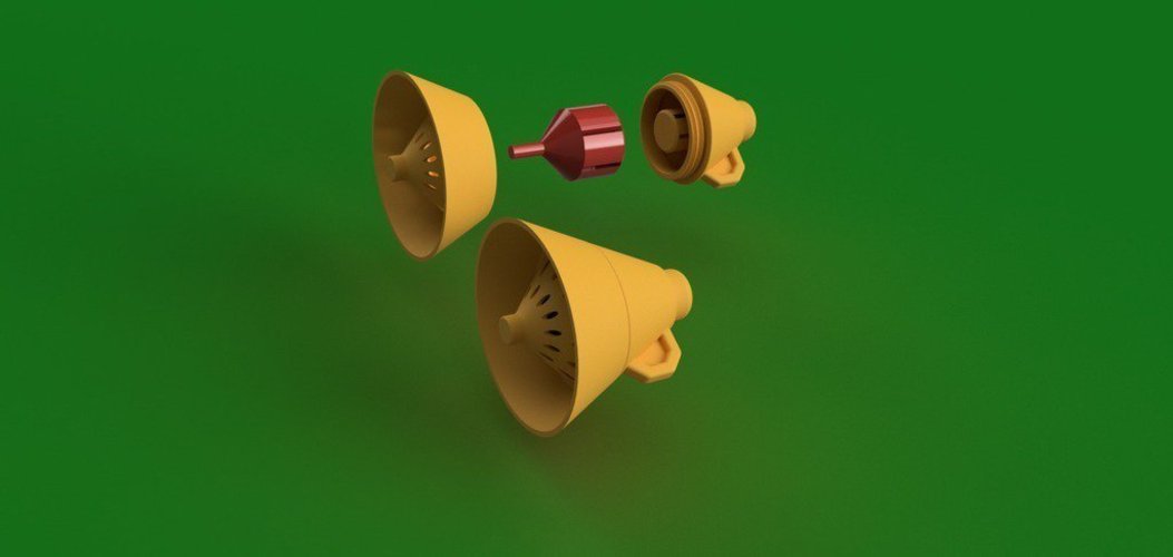 3D Printed Megaphone Siren by Cisco_