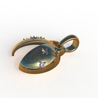 ladybug abstract pendant - Thumbnail 2