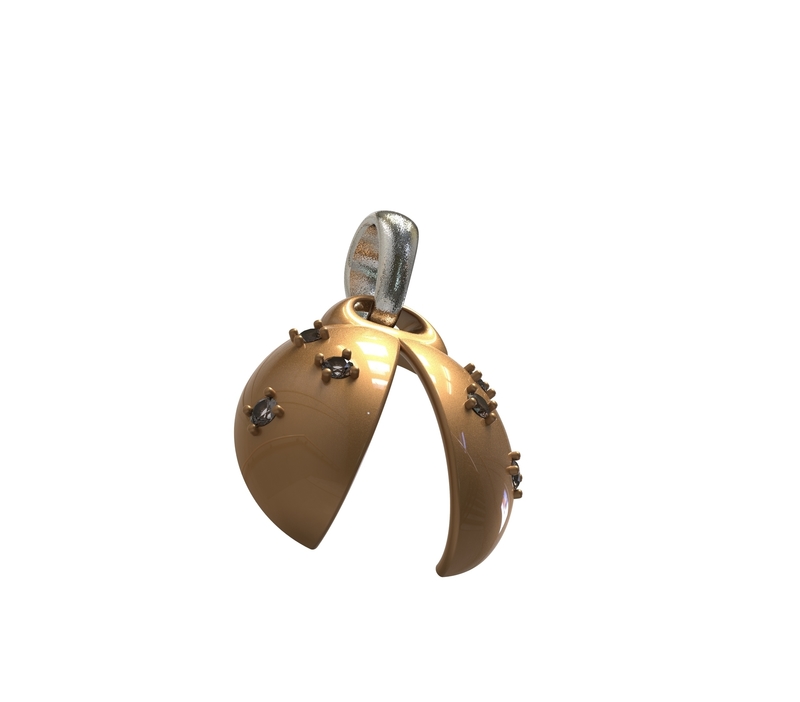 ladybug abstract pendant