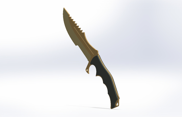 Medium huntsman knife csgo / couteau huntsman csgo  3D Printing 412527