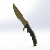 Small huntsman knife csgo / couteau huntsman csgo  3D Printing 412527
