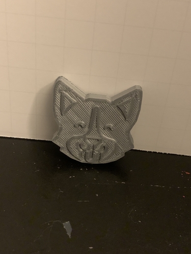 Corgi Dog Face 3D Print 412589