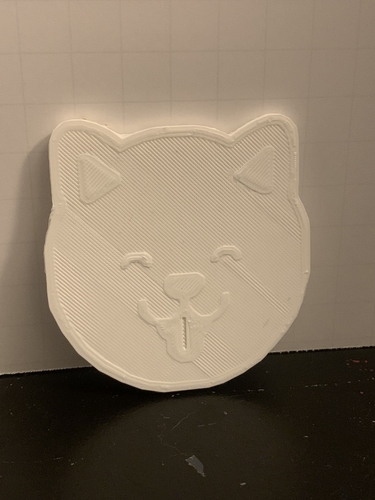 Shiba Inu Dog Face 3D Print 412620