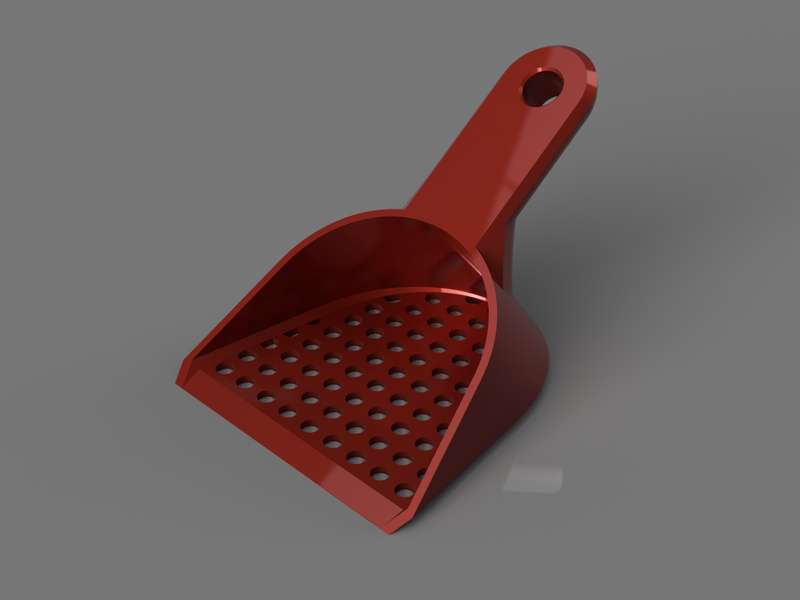 Cat litter scoop - easy to print