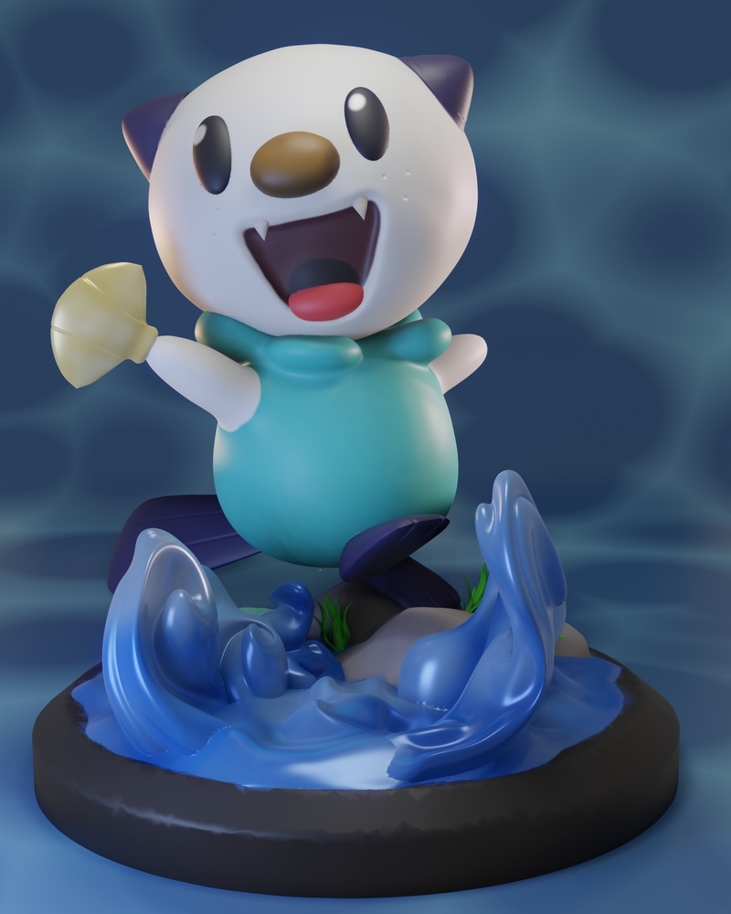 pokemon oshawott 3d model