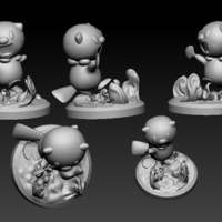 pokemon oshawott 3d model - Thumbnail 2