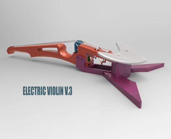 Medium Rock-Star Electric Violin V.3 3D Printing 41288