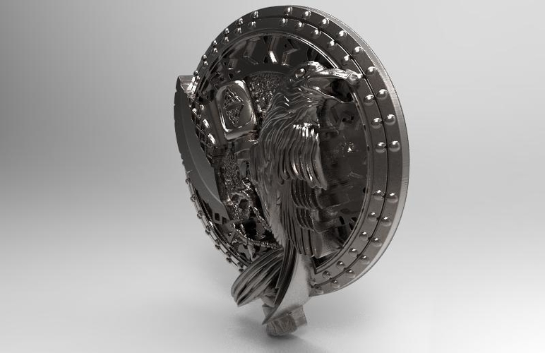 Viking crow pendant 2 3D Print 412922