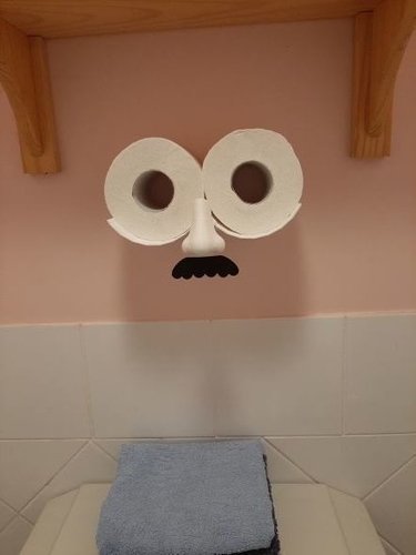 Toilet Roll Face Holder Storage 3D Print 412923