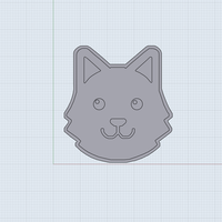 Small Husky Happy Dog Face 3D Printing 413086