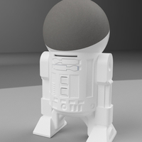 Small R2D2 Style Echo 4th Gen Stand 3D Printing 413158