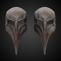Small Plague Doctor Mask (12 Monkeys Inspired) 3D Printing 413212