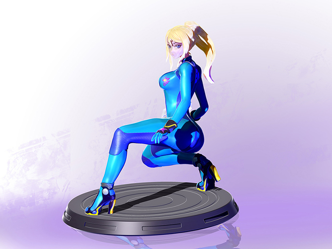3D Figure Painted SAMUS Zero Suit 3D print model