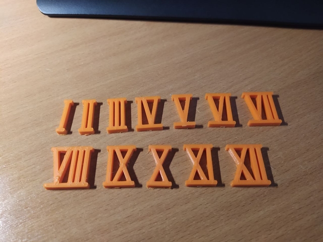 Roman numerals for homemade watches. 3D Print 413332