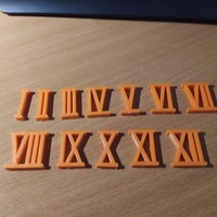 Small Roman numerals for homemade watches. 3D Printing 413332