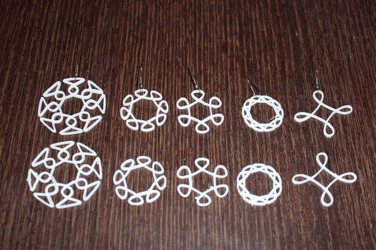 Eco Earrings 3D Print 413380