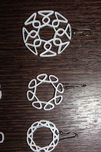 Eco Earrings 3D Print 413381