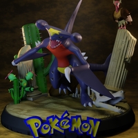 Small Pokemon Garchomp 3D Printing 413418