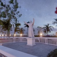 Statue of Saint Pope John Paul 2 3D model - Thumbnail 3