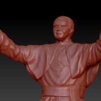 Small Statue of Saint Pope John Paul 2 3D model 3D Printing 413472