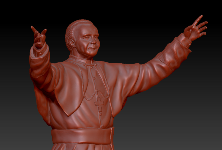 Statue of Saint Pope John Paul 2 3D model 3D Print 413473