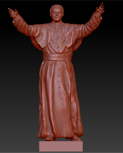 Statue of Saint Pope John Paul 2 3D model 3D Print 413475